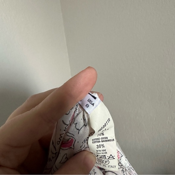 Moschino NWT Silk Cotton Blend Pink Bow Print Wide Leg Sleep Jump Suit - Picture 8 of 11